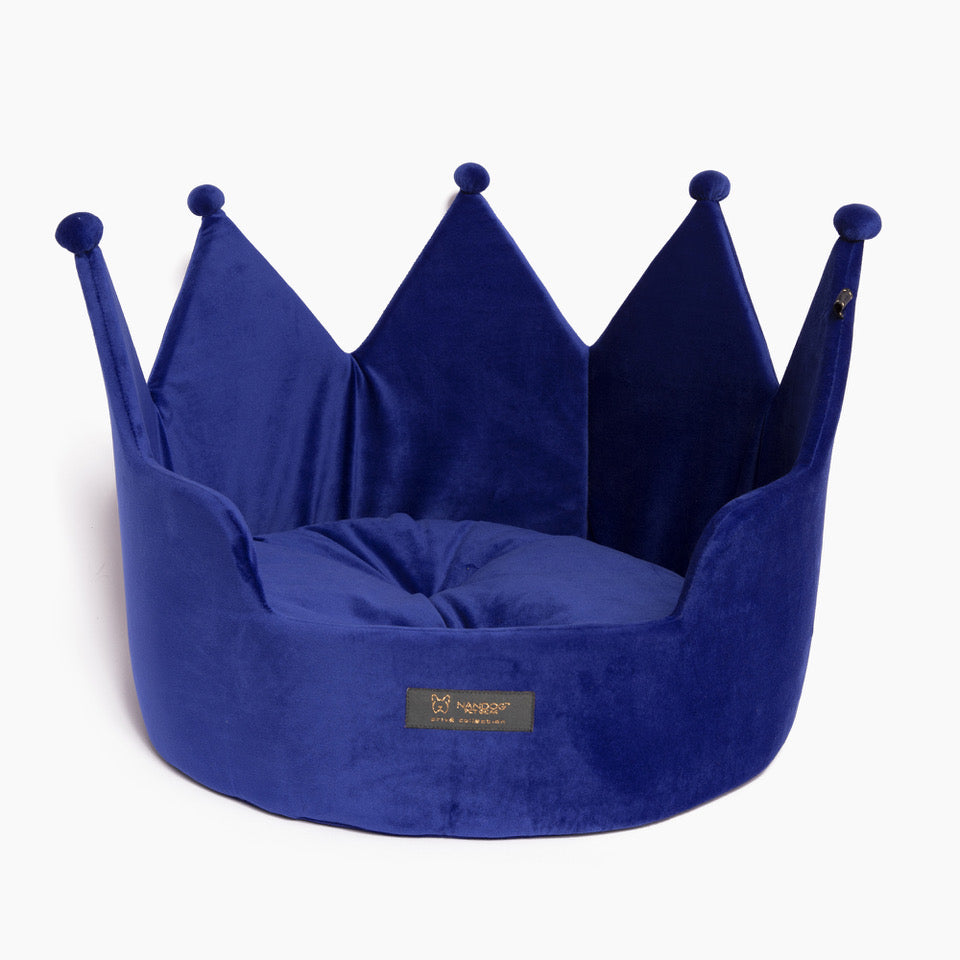 CROWN BED MICRO PLUSH ROYAL BLUE