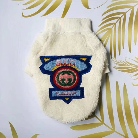 WHITE FLEECE GUCCI SWEATER