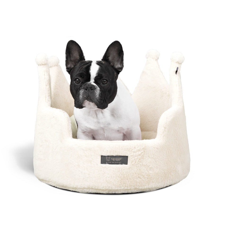 CROWN BED MICRO PLUSH IVORY