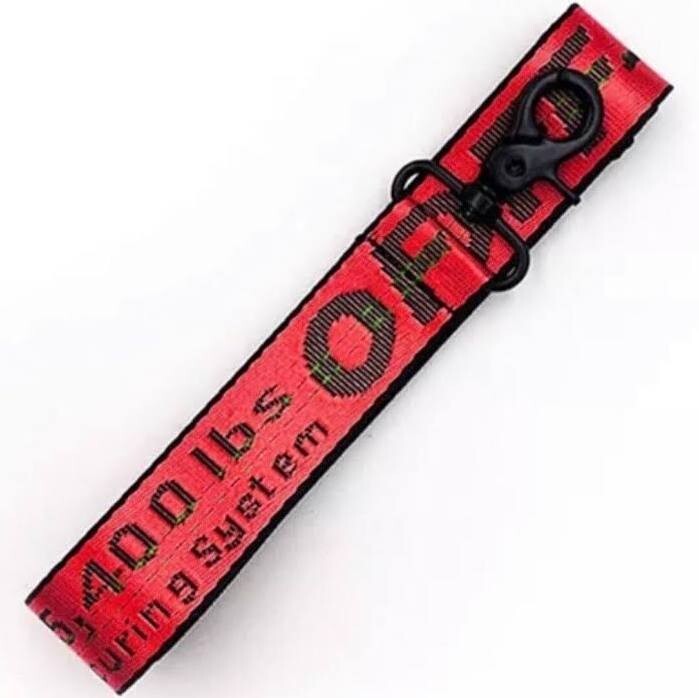 OFF WHITE RED LEASH COLLAR AND HARNESS SET