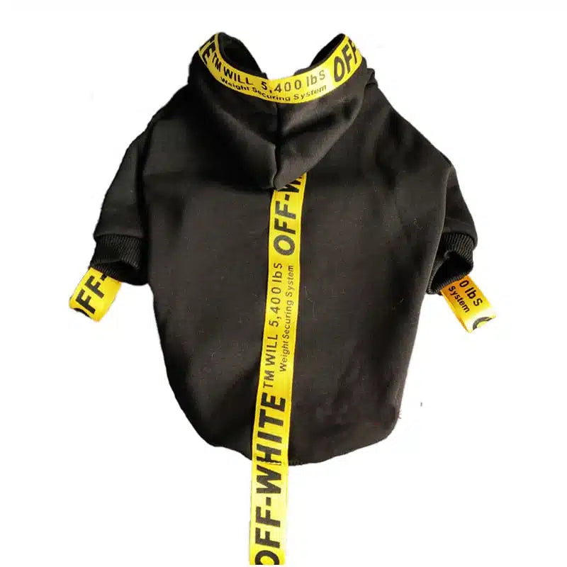 BLACK AND YELLOW OFF WHITE HOODIE