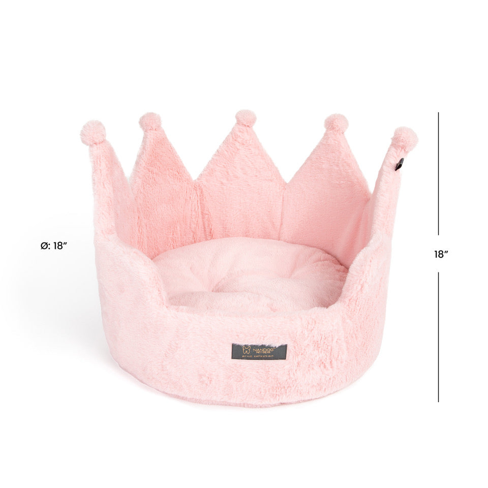 CROWN BED MICRO PLUSH BLUSH PINK