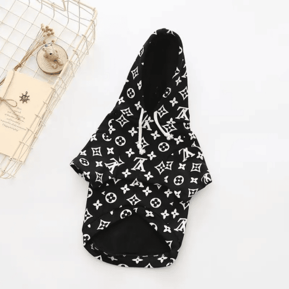 BLACK & RED LV SUPREME HOODIE